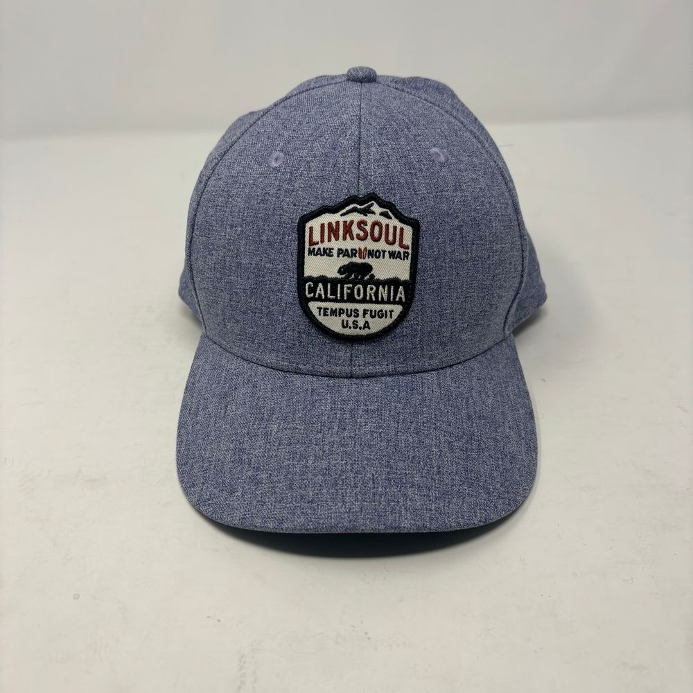 Linksoul Hat Gray Golf California‎ Make Par Not War Gray Snapback Baseball Cap